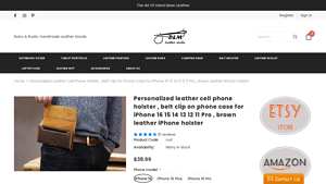 DM Leather Studio - Personalized Leather Cell Phone Holster