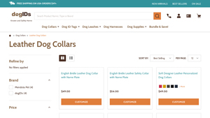 dogIDs - English Bridle Leather Dog Collars