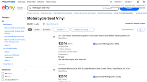 Motorcycle Seat Vinyl - Extensive Selection Available