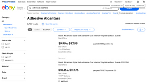 eBay - Adhesive Alcantara Products