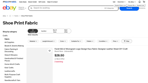 Shoe Print Fabric - Various Colors and Lengths