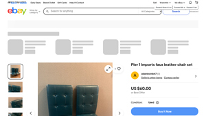 Pier 1 Imports - Faux Leather Chair Set