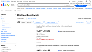 eBay - Car Headliner Fabric