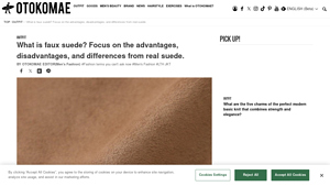 Otokomaeken - Faux Suede Fabric