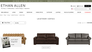 Ethan Allen - Leather Sofas & Loveseats