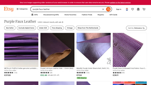 Etsy - Purple Faux Leather