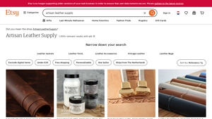 Etsy - Artisan Leather Supplies