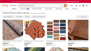 Etsy - Printed Faux Leather Sheets