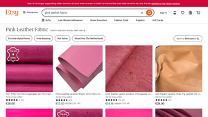 Etsy - Pink Leather Fabric