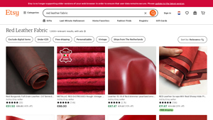Etsy - Red Leather Fabric