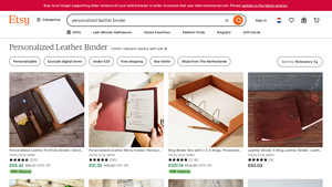 Etsy - Personalized Leather Binders