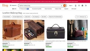 Etsy - Leather Makeup Bags