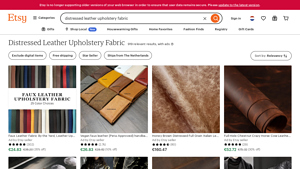 Etsy - Distressed Vegan Leather Fabric