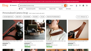 Etsy - Personalized Leather Camera Strap