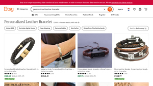 Etsy - Personalized Leather Bracelets