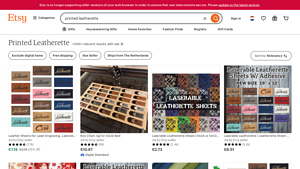 Etsy - Printed Leatherette