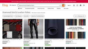 Etsy - Diamond Stitch Leather Fabric