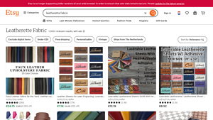 Etsy - Self-Adhesive Faux Leather Fabric