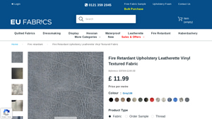 Eufabrics - Fire Retardant Upholstery Leatherette Vinyl