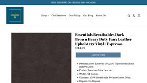 Fabric Bistro - Essentials Breathables Dark Brown Faux Leather