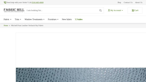 Import - Mitchell Faux Leather Outback Sky Fabric