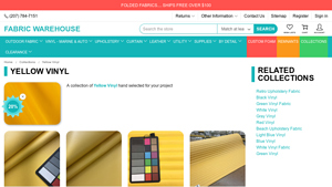 Fabric Warehouse - Yellow Vinyl Collection