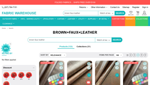 Fabric Warehouse - Brown Faux Leather Collection