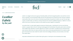 Fabric Wholesale Direct - Eco-Friendly Leather Fabrics