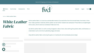 Fabric Wholesale Direct - White Leather Fabric