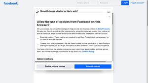 Facebook - Fabric vs. Leather Sofas