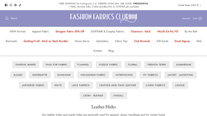 Fashion Fabrics Club - Leather and Suede Hides