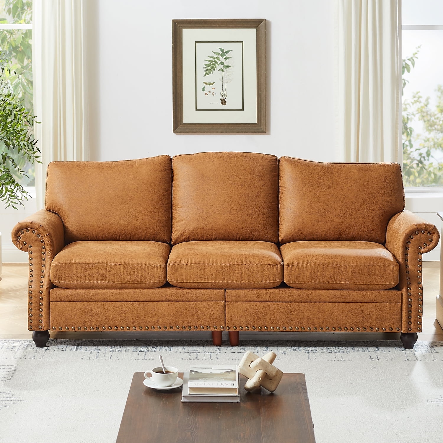 An application scenario or product detail of faux suede couch - Image 6