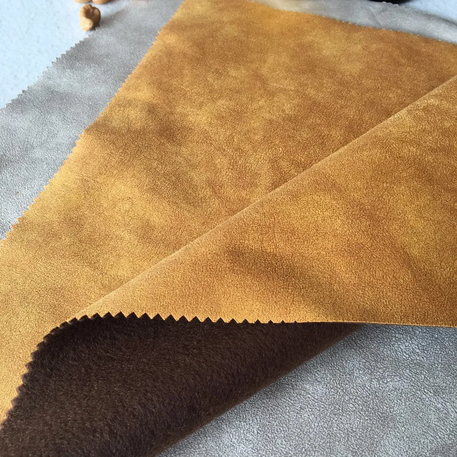 An application scenario or product detail of faux suede fabric for clothing - Image 9