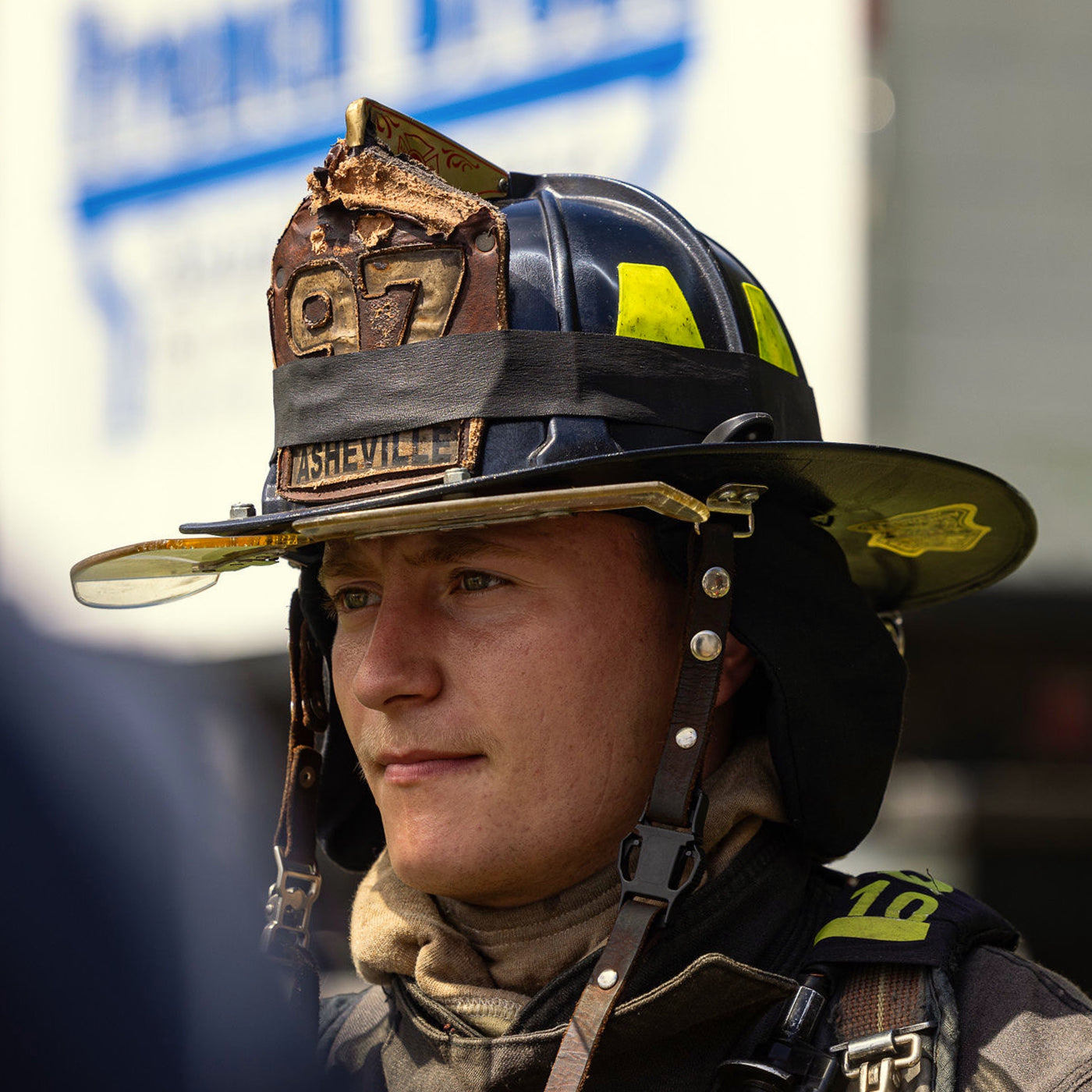An application scenario or product detail of firefighter helmet leather chin strap - Image 11