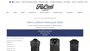 Fox Creek Leather - Men's Leather Motorcycle Vests