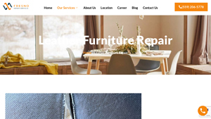 Fresno Furniture Repair - Leather Sofa Restoration