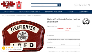 Fully Involved Leatherworks - Custom Leather Fire Helmet Shield