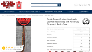 Fully Involved Leatherworks - Rustic Brown Custom Leather Firefighter Radio Strap