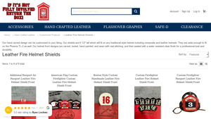 Fully Involved Leatherworks - Customizable Fire Helmet Shields