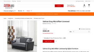 Alpha Furniture - Salinas Gray Microfiber Loveseat