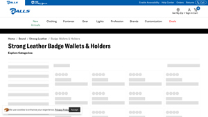 Galls - Strong Leather Tri Fold Badge Wallet