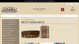 Gavere Leather - Customizable Leather Name Belts