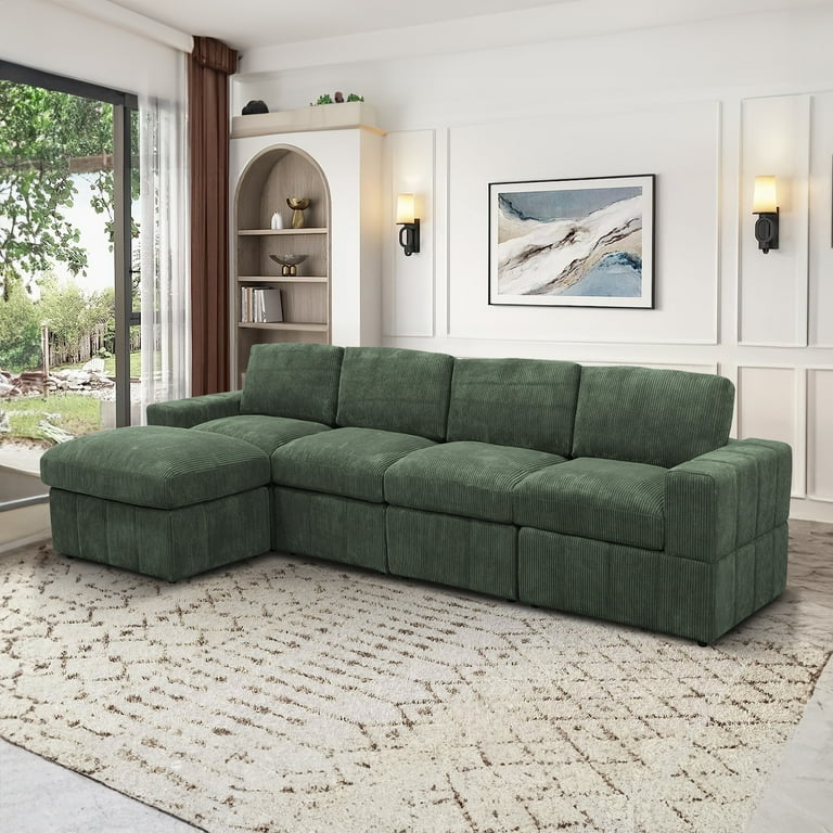 An application scenario or product detail of green microfiber sofa - Image 10