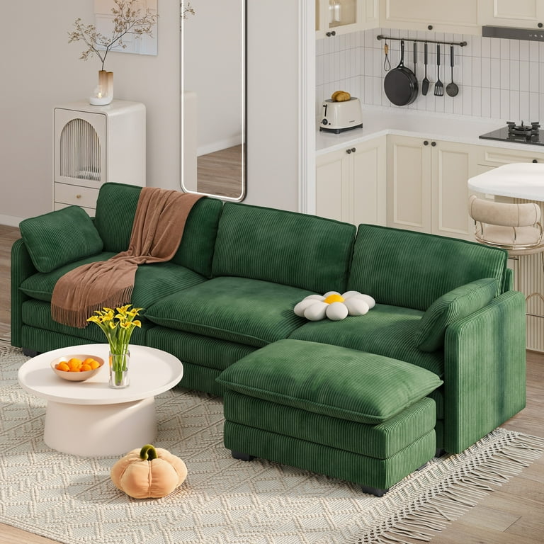 An application scenario or product detail of green microfiber sofa - Image 14