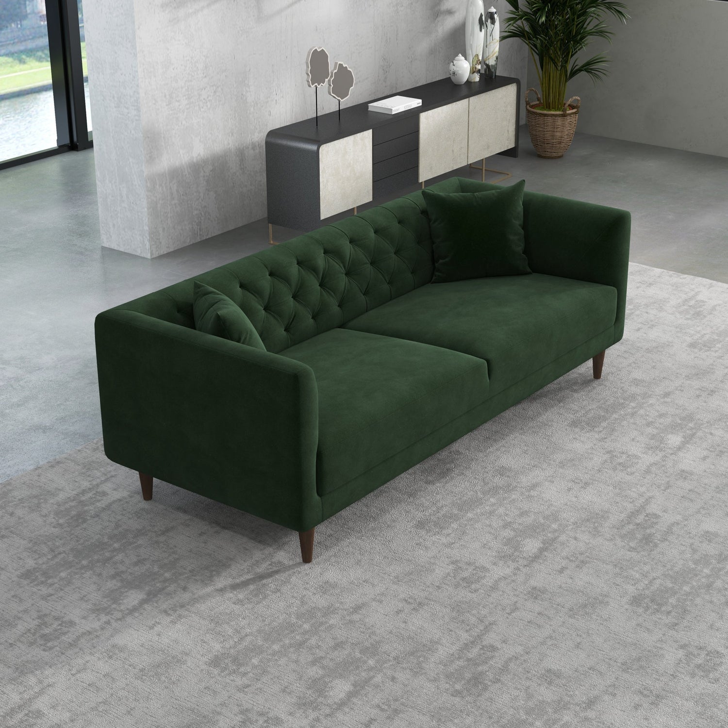An application scenario or product detail of green microfiber sofa - Image 20