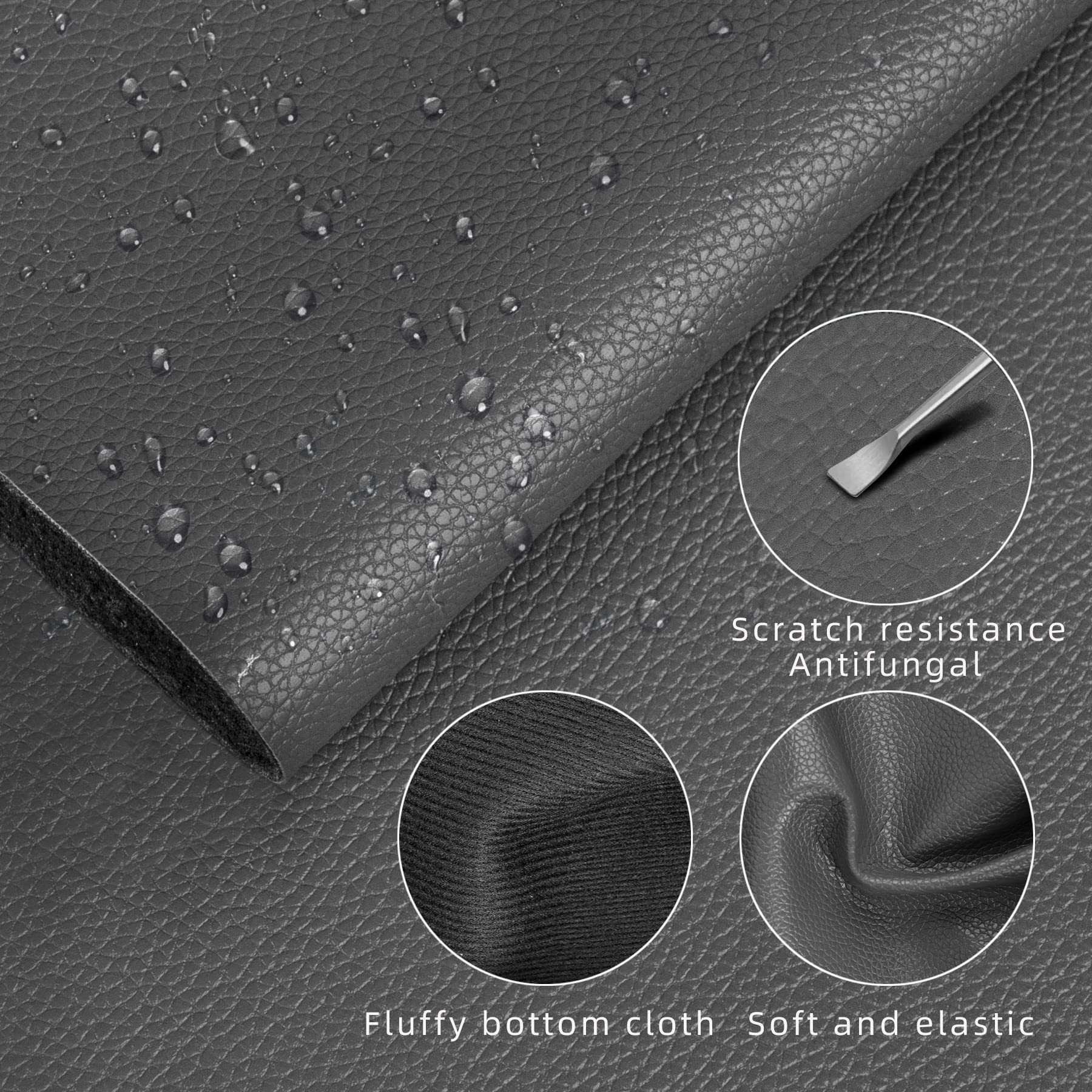 An application scenario or product detail of grey leather fabric - Image 13