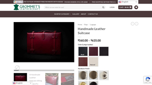 Grommets Leathercraft - Handmade Leather Suitcase