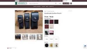 Grommets Leather Craft - Handmade Leather Pouch