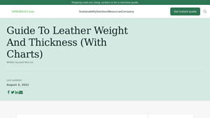 Handbagio - Leather Weight and Thickness Guide