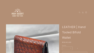 High Desert Hand Tied Flies - Hand Tooled Bifold Wallet